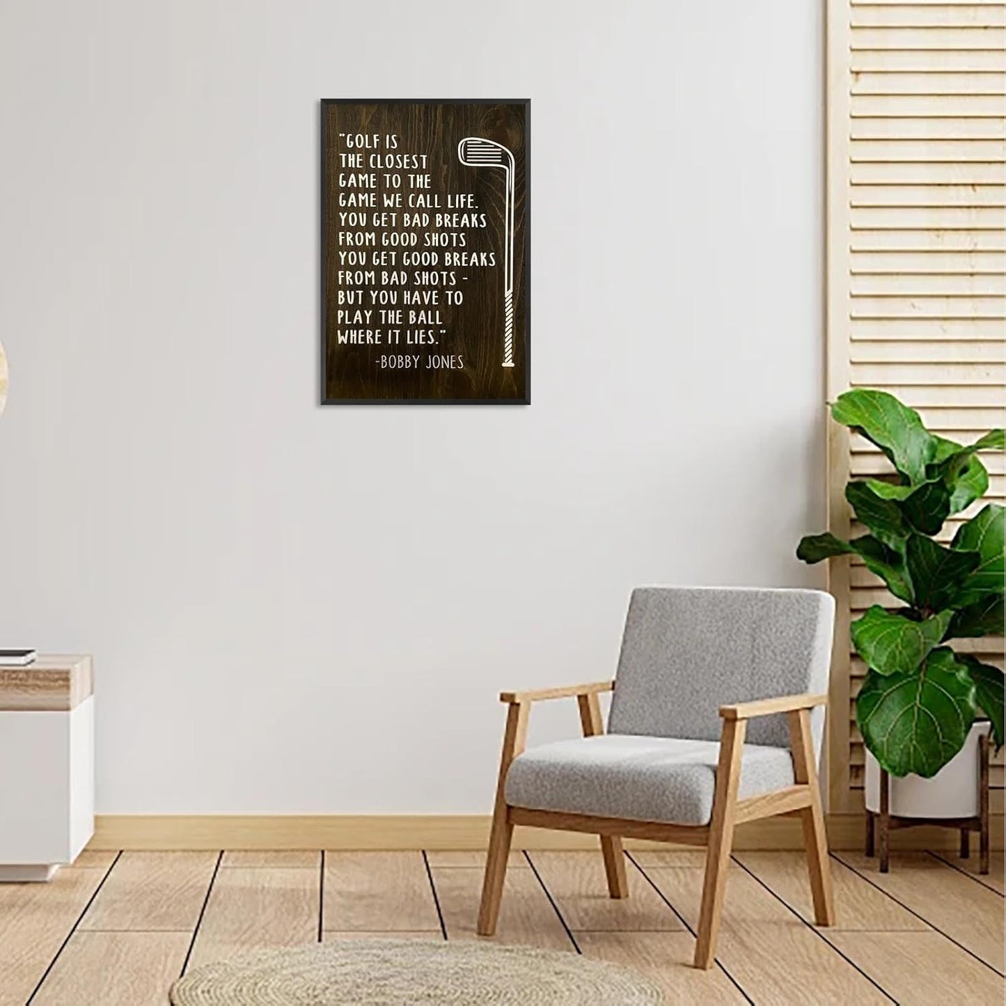 Golf Inspirational Quote Poster Classic Positive Quotes Pictures Wall Art Funny Life Lessons Saying Themed Prints Painting For Living Room Bedroom Office Wall Decor 16x24in Unframed