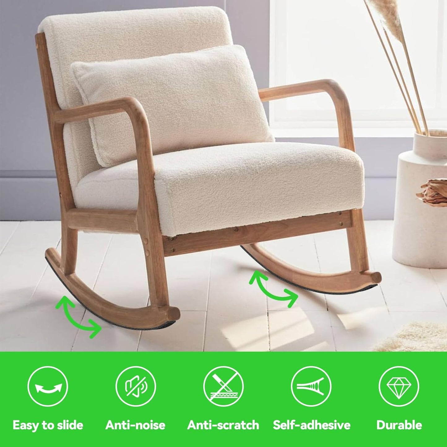 Felt Strips With Adhesive Backing, 4 Rolls Pack 1/2x 60 Inches, Brown Tape for Furniture