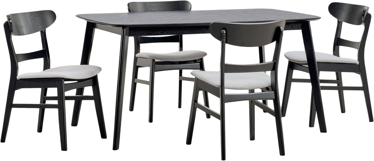 Christopher Knight Home Bryner Dining Set, 19.6 "W x 20.6 "D x 30.8 "H, Black + Light Gray