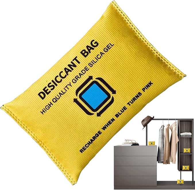 Car Moisture Absorber Bags, with Powerful Moisture Absorption, 100g, Reusable Dehumidifier Bags, Humidity Control, Reusable and Eco-Friendly Design, for Wardrobes, Basements, Spaces, Closet