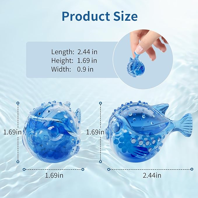 Humidifier Cleaning Fish - Humidifier Tank Cleaner Demineralization Cartridge | Prevents White Dust, Odor & Scale | Universal Fit for Most Humidifiers & Fish Tanks (12-Pack)