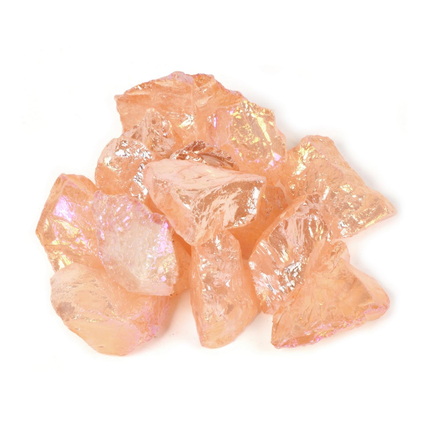 Justinstones 1/2LB Large Raw Orange Aura Quartz Natural Crystal Healing Stones Rock Collection