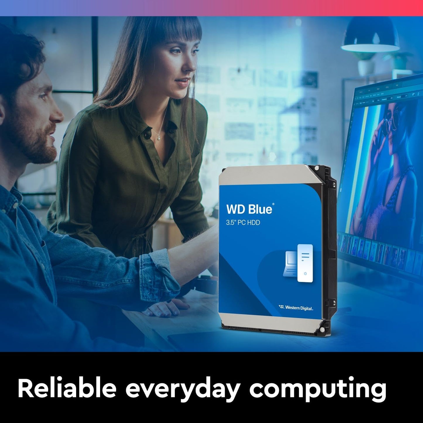 Western Digital 4Tb Wd Blue Pc Internal Hard Drive Hdd - 5400 Rpm, Sata 6 Gb/S, 256 Mb Cache, 3.5 - Wd40Ezax