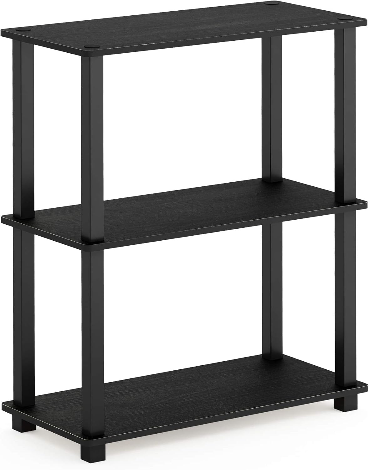 Furinno Turn-S-Tube 3-Tier Compact Multipurpose Shelf 2-Pack Americano/Black