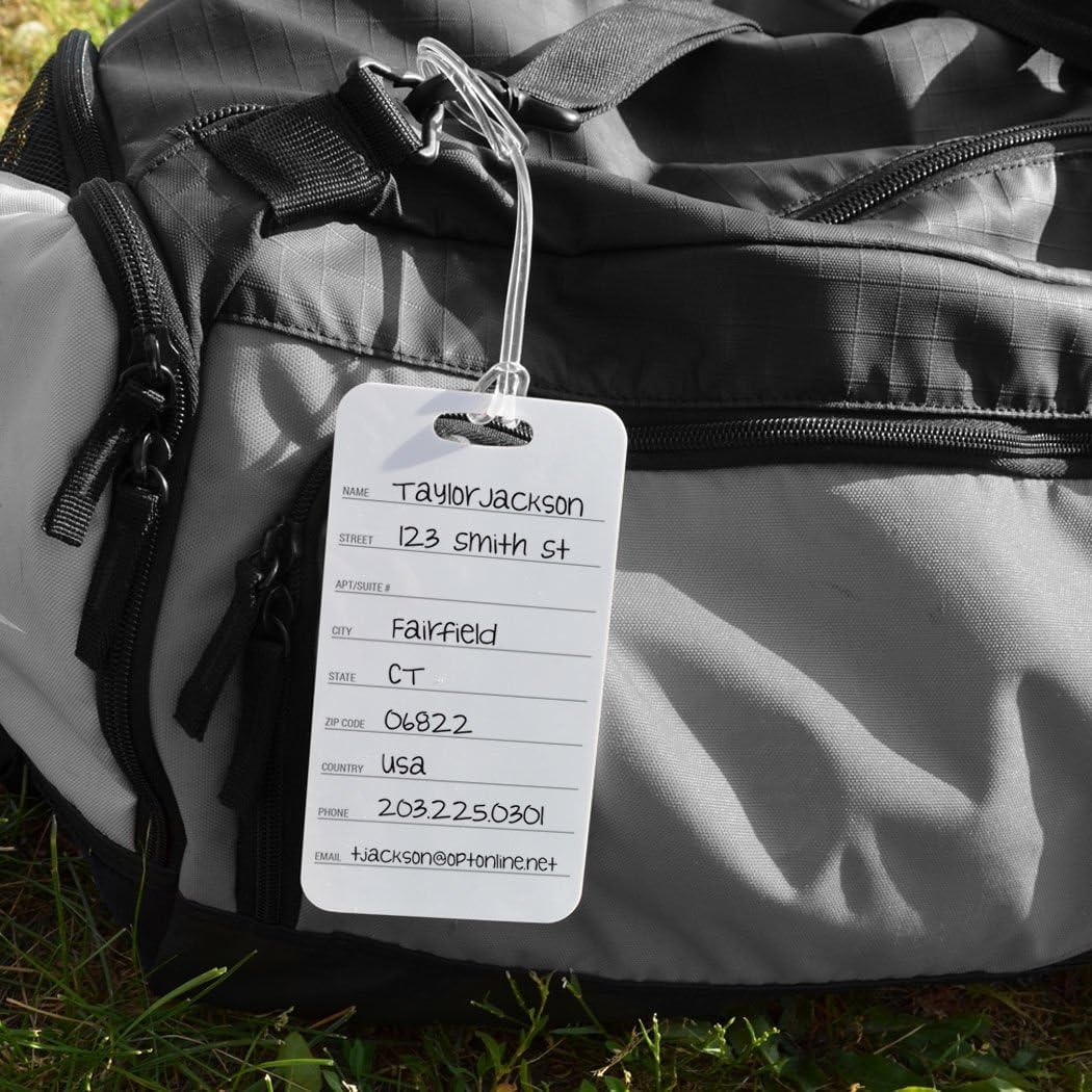 ChalkTalkSPORTS Golf Luggage & Bag Tag | Personalized Male Golfer | Standard Lines on Back | Large | Yellow