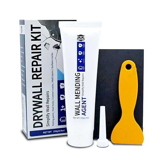 Drywall Repair Kit - 250g Wall Mending Agent, Drywall Putty, Spackling for Holes, Cracks & Stains, DIY Quick Solution for Walls and Ceilings, Formaldehyde-Free, White (8.8oz)