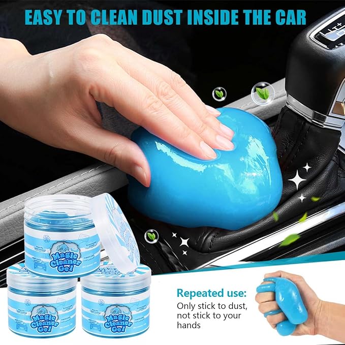 SenseYo 4 Pack Car Cleaning Gel Putty, Car Interior Cleaner Slime Auto Detailing Tools Universal for Notebook Keyboard Camera