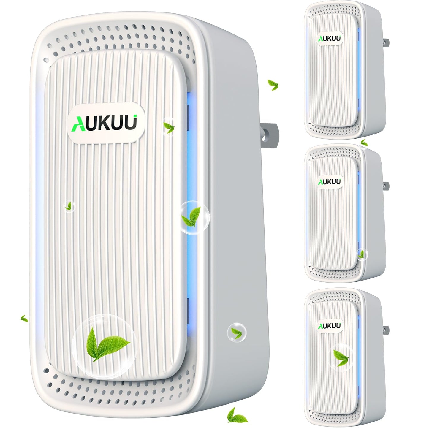 Air Ionizers (4 Pack)- Plug In Negative Ion Air Purifiers - Quiet Air Freshener for Home, Bedroom, Office, Basement - Portable A