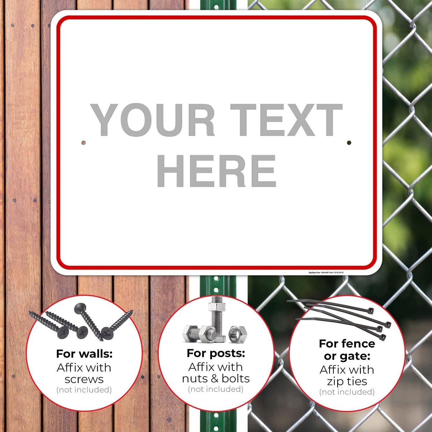 Custom Sign, Personalized Metal Signs, Customize for Office, Business, Workplace, Home, Airbnb, Delivery Red Signs, 24x30 Inches, Rust Free .063 Aluminum, Fade Resistant, Made in USA by Sigo Signs