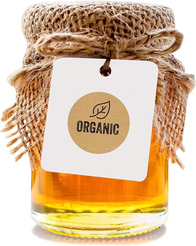 Organic Made Stickers / 1" Inch Round Natural Kraft Organic Stickers/Organic Labels 500 Labels per roll