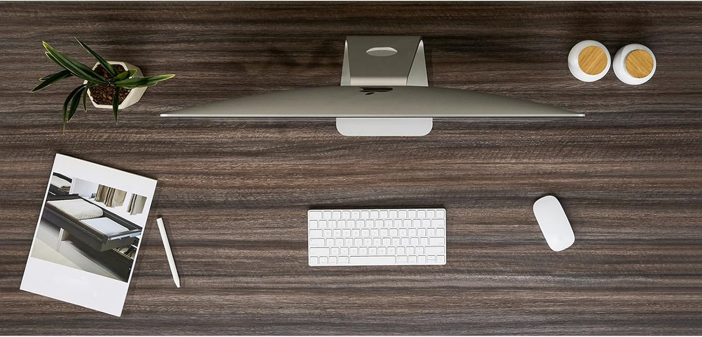 Kaboon Universal Tabletop 60"x18", Solid One-Piece Melamine Table Top, Double Desk L-Desk DIY, Home and Office Countertop,Eucalyptus