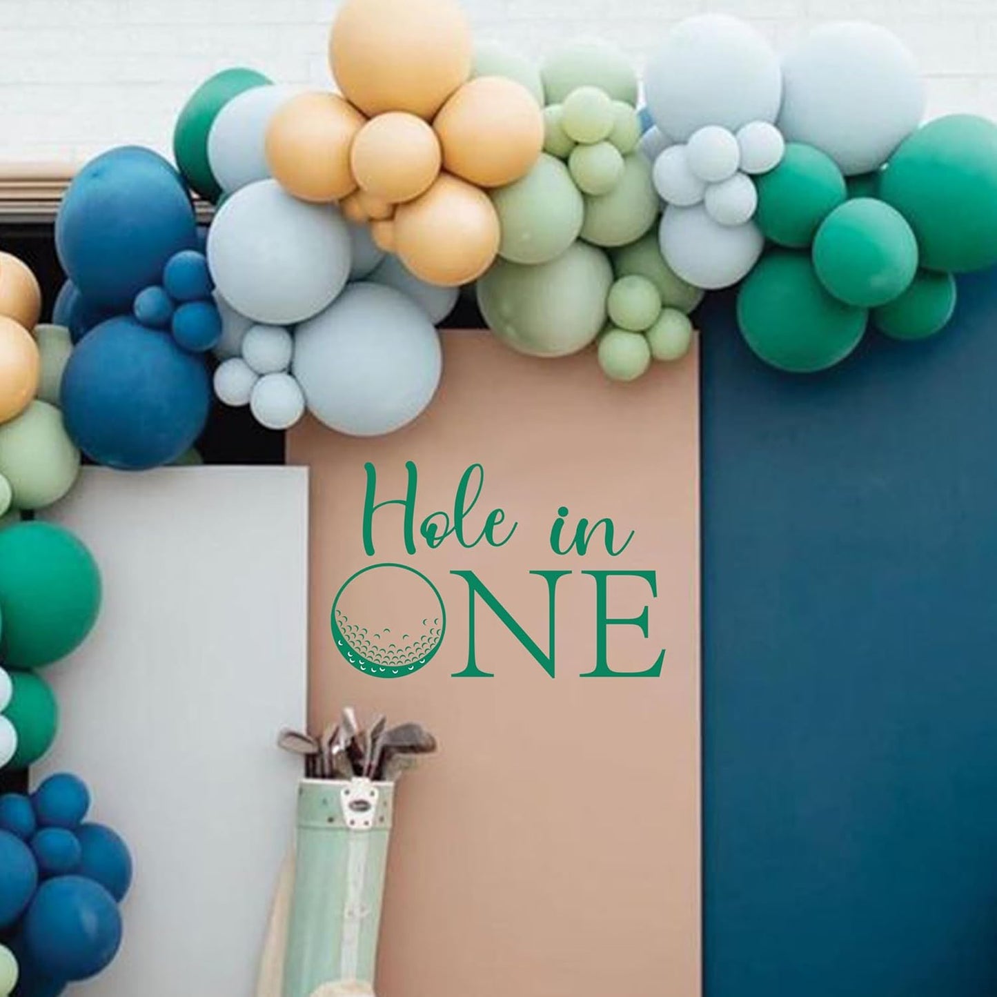 Golf Wall Decal - First Birthday Party Decoration Supplies Wall Stickers, Golf Theme 1st Birthday Party Decal, Birthday Celebration Golf Sign Balloon Arch and Party Backdrop Decoration Stickers