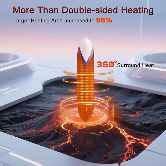 Karecel Thermally Conductive Silicone Rechargeable Hand Warmers 2 Pack, 6000mAh Double-Sided Heat AI Electric Hand Warmer, Portable Pocket Handwarmer, Fits in Gloves, Slim, Shockproof, Women Men Gifts