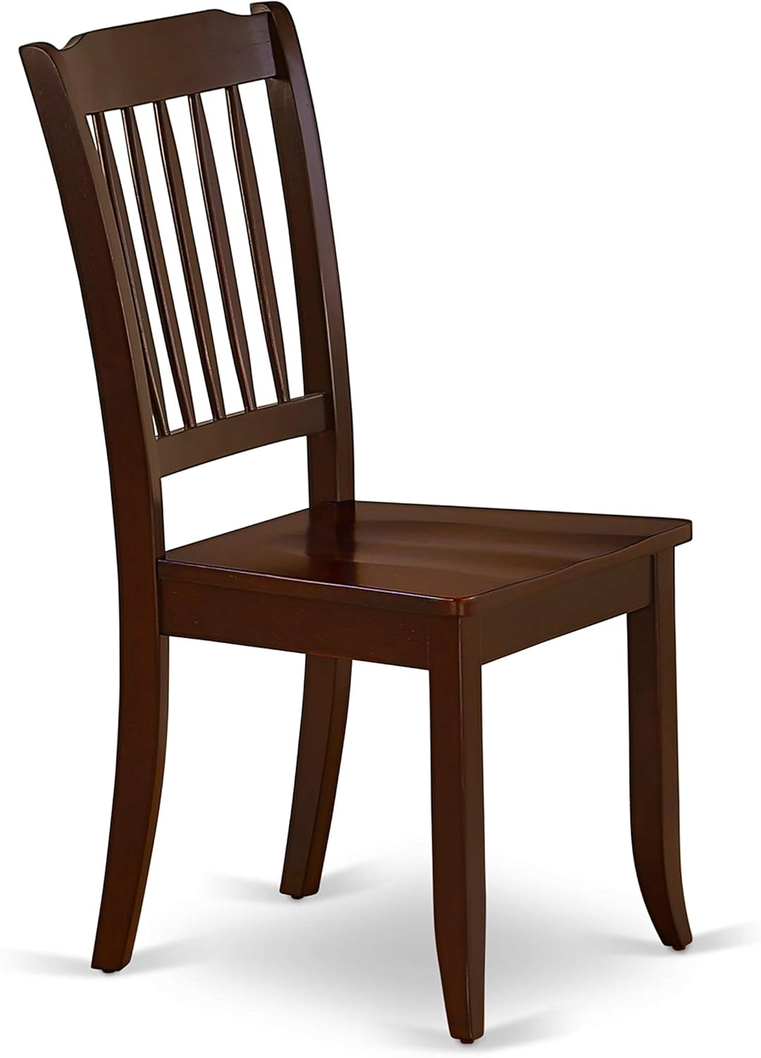 East West Furniture ESDA3-MAH-W 3 Piece Modern Dining Table Set Contains a Round Wooden Table with Pedestal and 2 Dining Room Chairs, 30x30 Inch, Mahogany