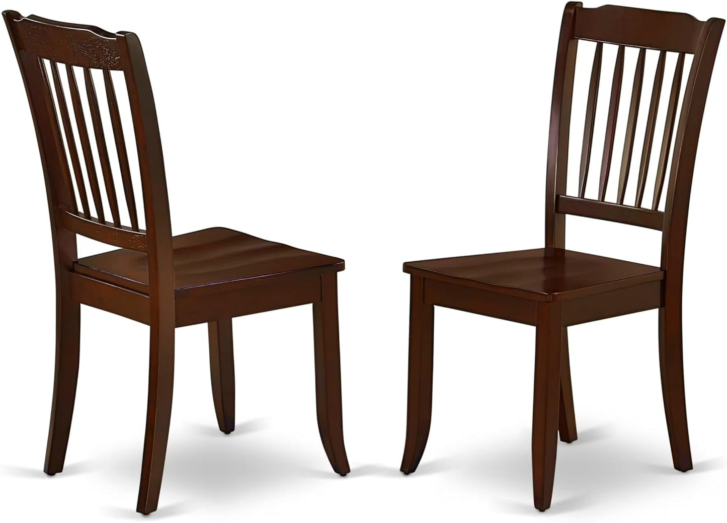 East West Furniture AMDA3-MAH-W 3 Piece Dining Table Set for Small Spaces Contains a Round Kitchen Table with Pedestal and 2 Dining Chairs, 36x36 Inch, Mahogany