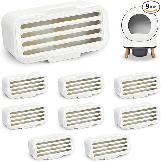 9 Pcs Deodorizer for PetSafe ScoopFree SmartSpin Self-Cleaning Cat Litter Box & HHOLOVE Self-Cleaning Cat Litter Box, Natural Essential Oils, Cat Friendly, Odor Control, Keep Home Fresh