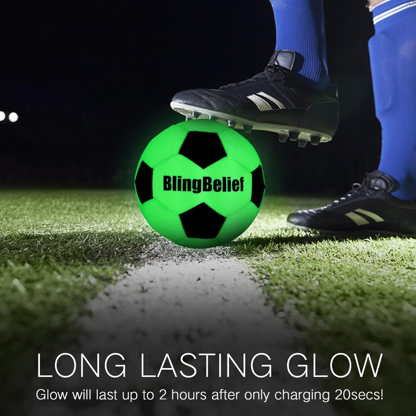 Super Bright Glow in The Dark Baseball,Soccer Ball,Volleyball,Football, Light Up Luminous Baseball, Official Size and Weight Football, Recreational Use Practice Volleyball