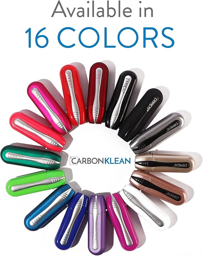 CarbonKlean Peeps Glasses Cleaner - for Eyeglasses, Reading Glasses, and More - Lens Cleaner with Carbon Microfiber Tech - Blue Injected - 3 Count