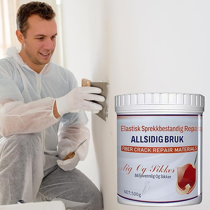 Elastic Cr-ack Resistant Wall Repair Paste, Quick-Drying, 500g, Hole Filler Putty, Wall Repair Paste, Strong Adhesion, for Home Indoor Kitchen Ceiling Walkway Fiberglass Metal Glass