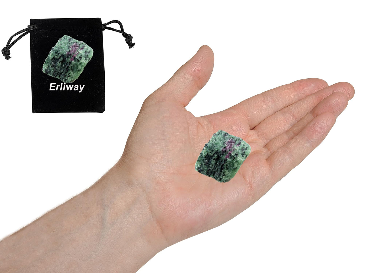 Green Ruby Zoisite Raw Crystals, Large 1.25-2.0" Healing Crystals Natural Rough Stones Crystal for Tumbling, Cabbing, Fountain Rocks, Decoration, Polishing, Wire Wrapping, Wicca & Reiki