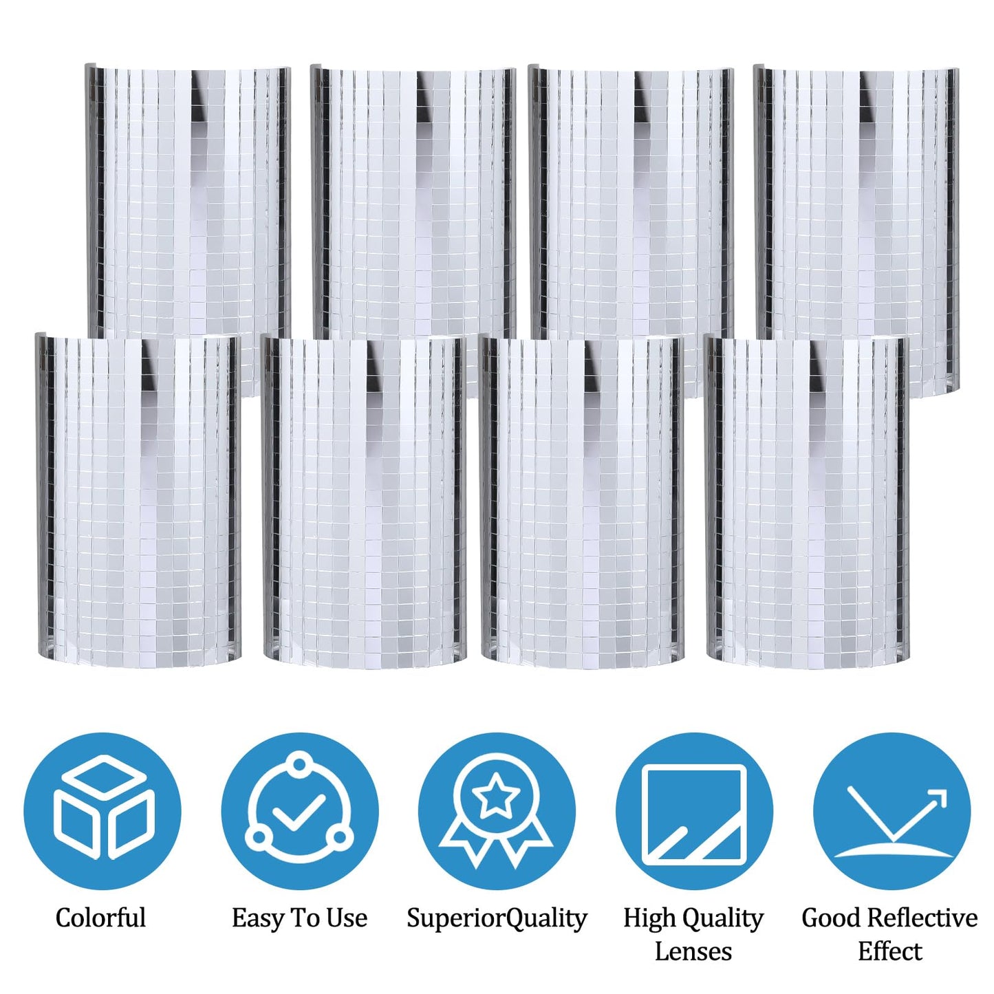 18000 Pieces Mirror Mosaic Tiles, 5 x 5 mm Self Adhesive Mirror Stickers, Real Glass Mini Square Mirrors, Disco Ball Stickers for Crafts DIY Home Decorations