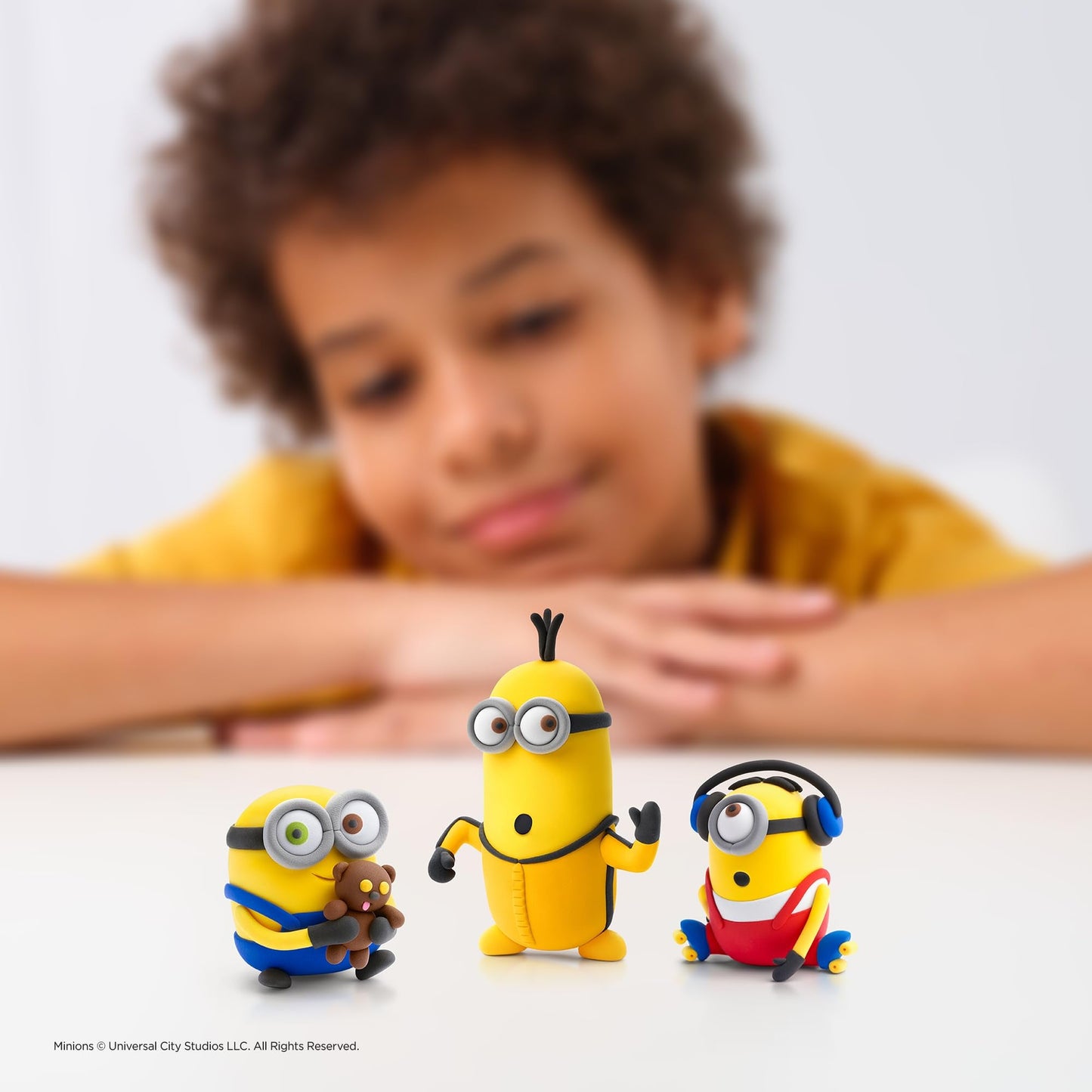 HEY CLAY Minions - Colorful Modeling Air Dry Clay for Kids - Craft Kits for Kids Ages 4-8 - DYI Minion Toys (Full Set (6 Characters))