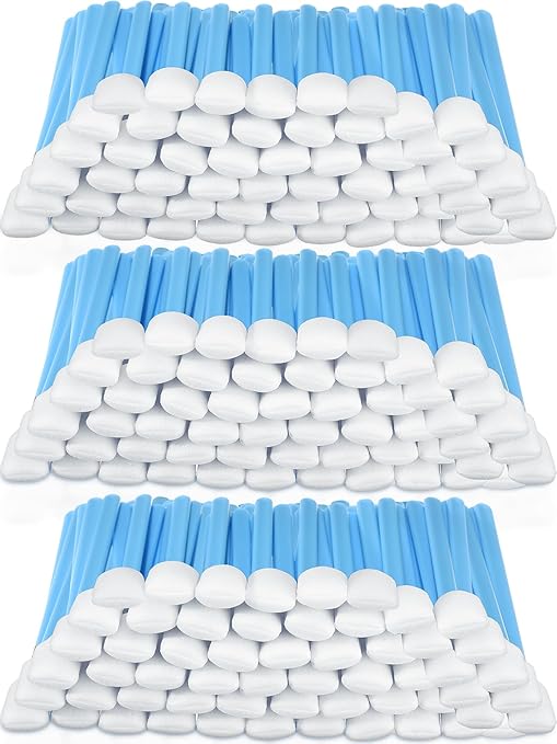 Macarrie 500 Pack Cleaning Swabs 5.1 Inch, Foam Tips Sponge Sticks for Printer, Electronics, Camera, Optical Lens, Sewing Machine(Blue)