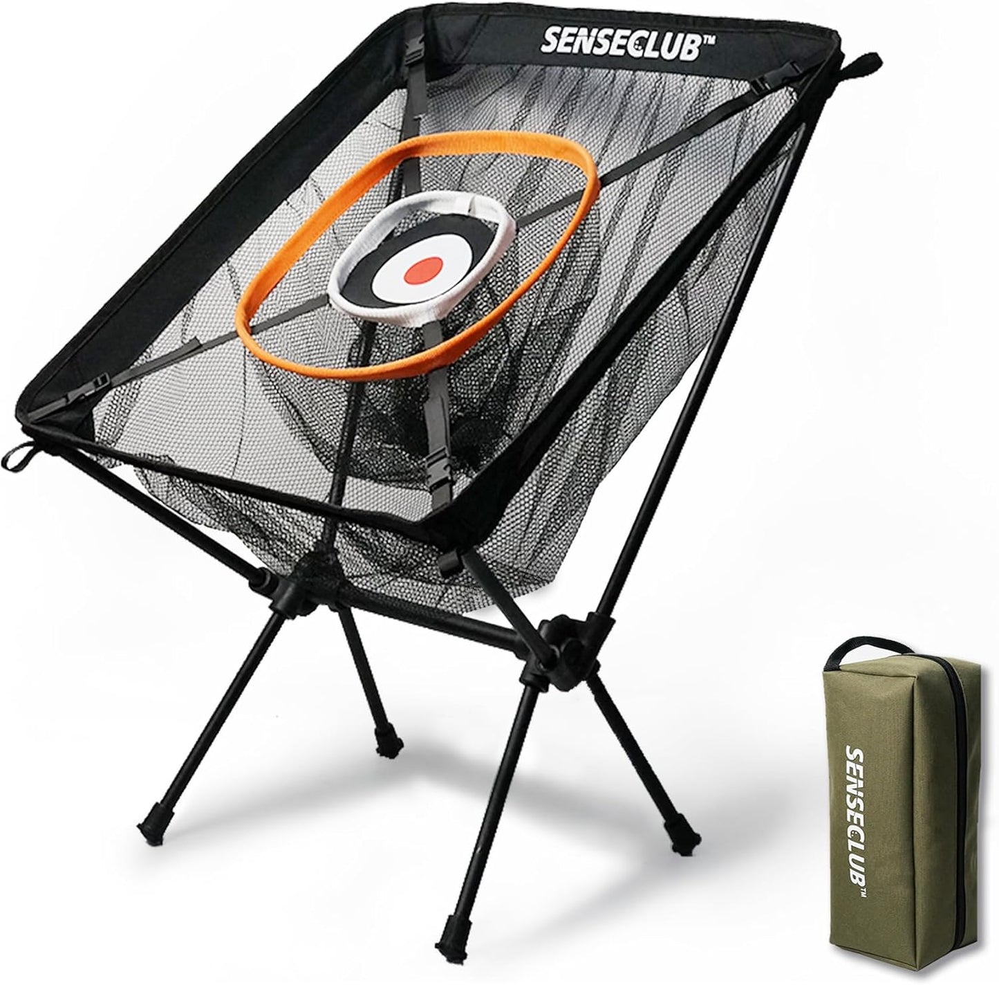 Foldable Chipping Net with Mat & Balls, Heavy-Duty Practice Golf Net Chipping Target, Backyard Golf Game & Gifts