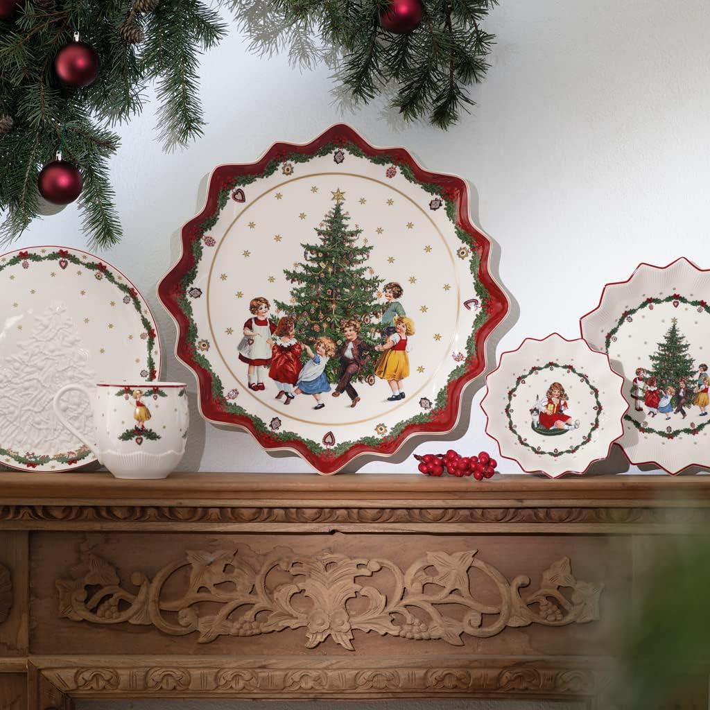 Villeroy & Boch 14-8332-2281 Fantasy Pastry Plate, Porcelain, Red, Small