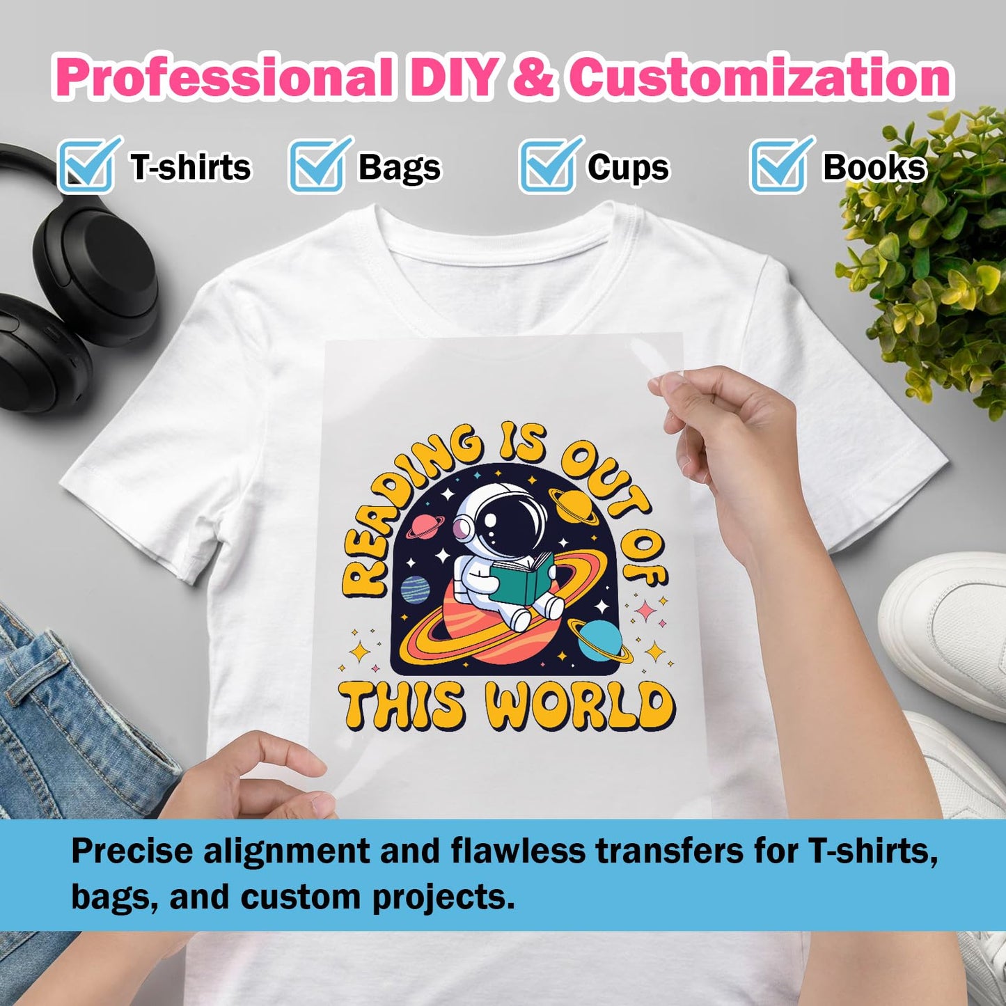 TECKWRAP Heat Transfer Mask for Heat Transfer Paper for T-Shirts 1 roll, 11.7" X 170" Masking Film Clear Iron on Transfer Tape for HTV Printable Heat Transfer Vinyl