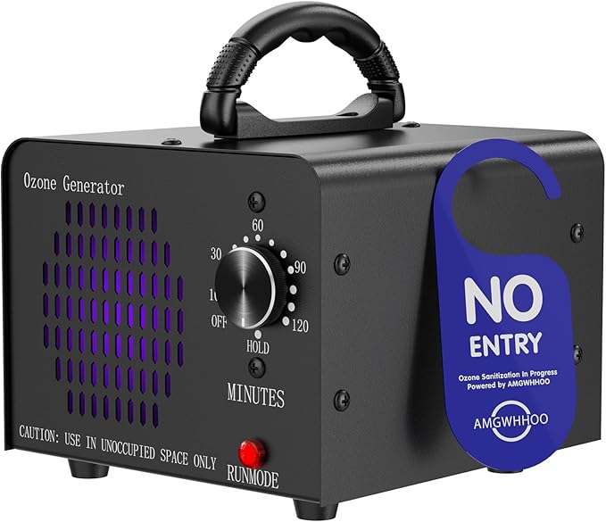 Ozone Generator Machine 80,000mg/h, High Capacity Ozone Odor Eliminator Removal Air Purifier for Home Car Pet & Basement Odor, Suitable for Spaces up to 5,000 Square Feet, Black