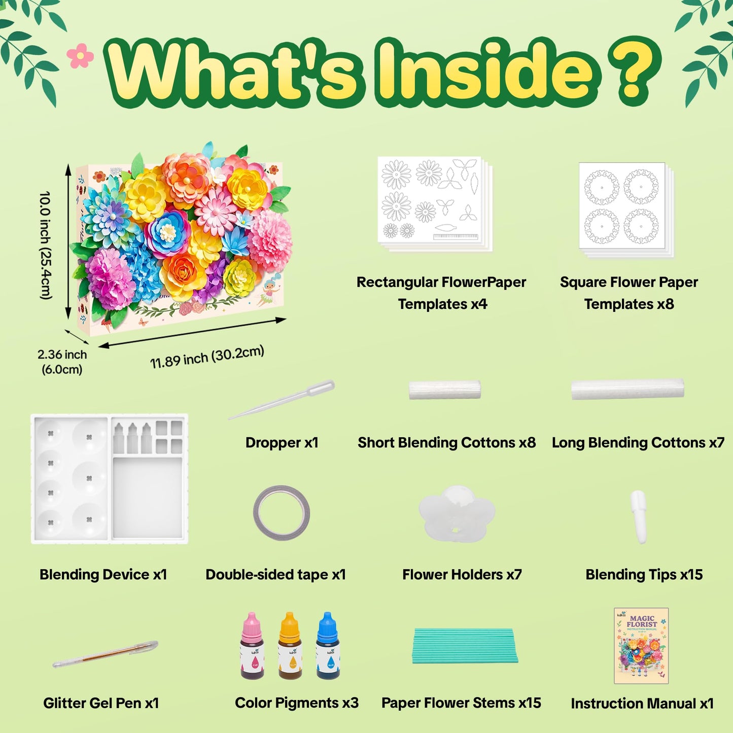 Kiditos Magic Flower Craft Kit for Girls, DIY Color Changing Flower Bouquet Craft & Science Kit, Arts & Crafts STEM Toy, Creative Birthday Gift for Kids Ages 6+