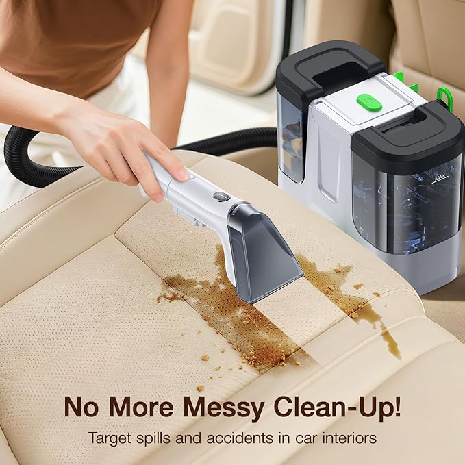 LABIGO Upholstery & Couch Cleaner Machine, 18Kpa Portable Carpet Cleaner Machine for Deep Cleaning, Spot Cleaner and Carpet Shampooer for Pet Messes, Rug, Furniture, Mattress, Sofa, Stairs & Car