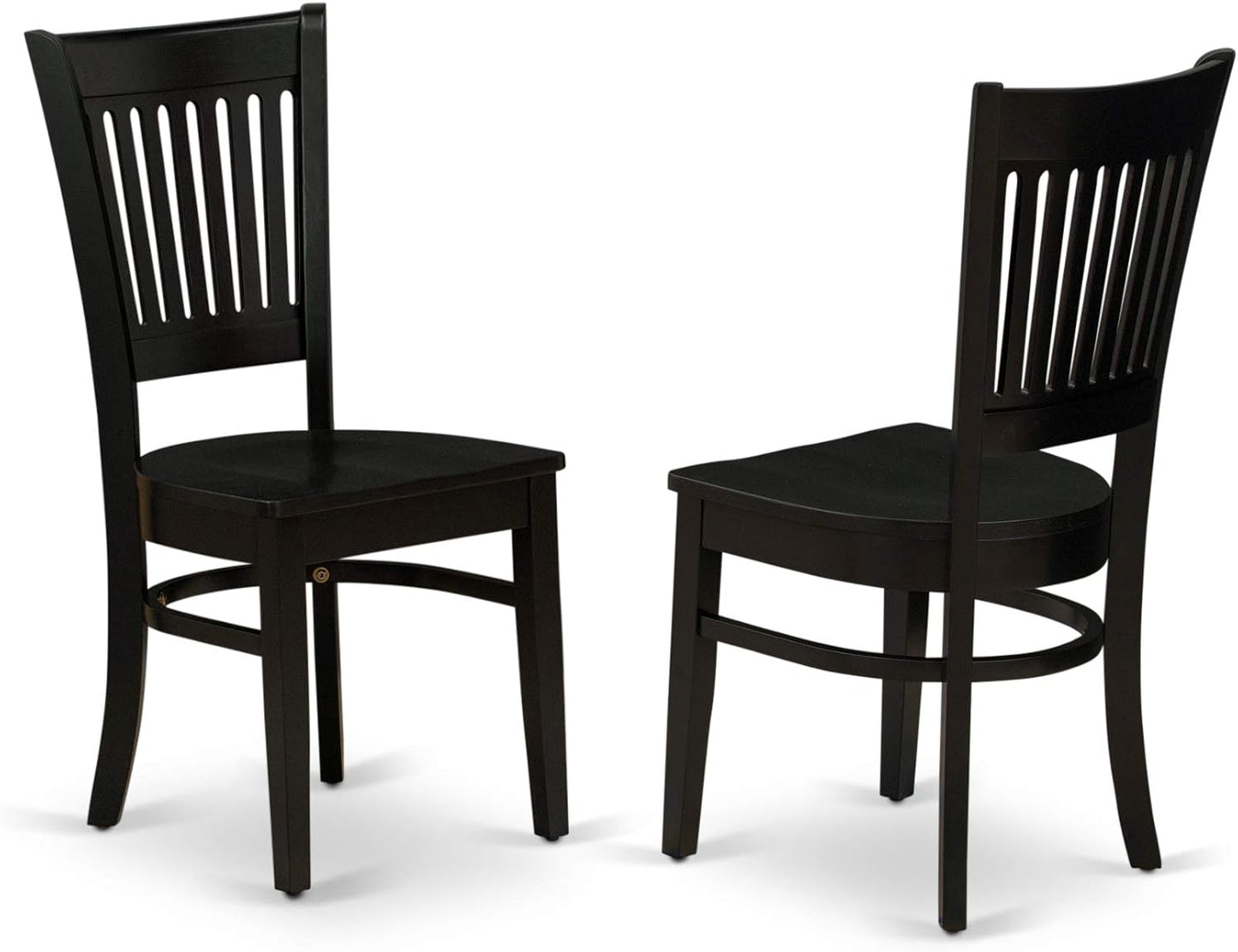 East West Furniture LGVA7-BLK-W 7 Piece Kitchen Table & Chairs Set Consist of a Rectangle Dining Room Table with Butterfly Leaf and 6 Dining Chairs, 42x84 Inch, Black