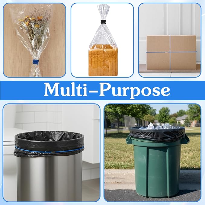 5 Pcs Trash Can Bands Trash Can Rubber Bands Large Elastic Band for 13 To 30 Gallon Garbage Cans Stretch Garbage Bag Band for Kitchen Office School