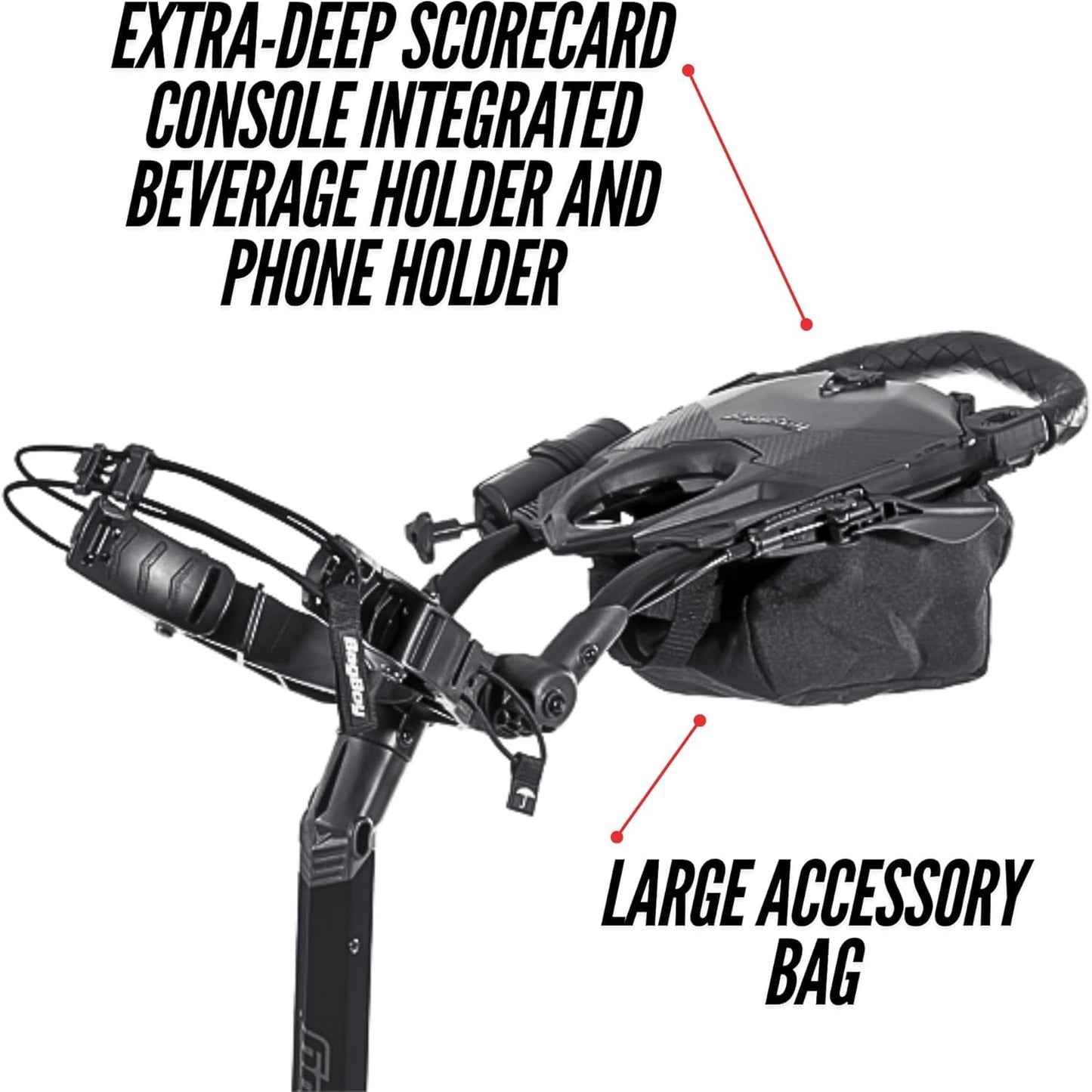 Bag Boy Quad Pro Push Cart, Black/Slate