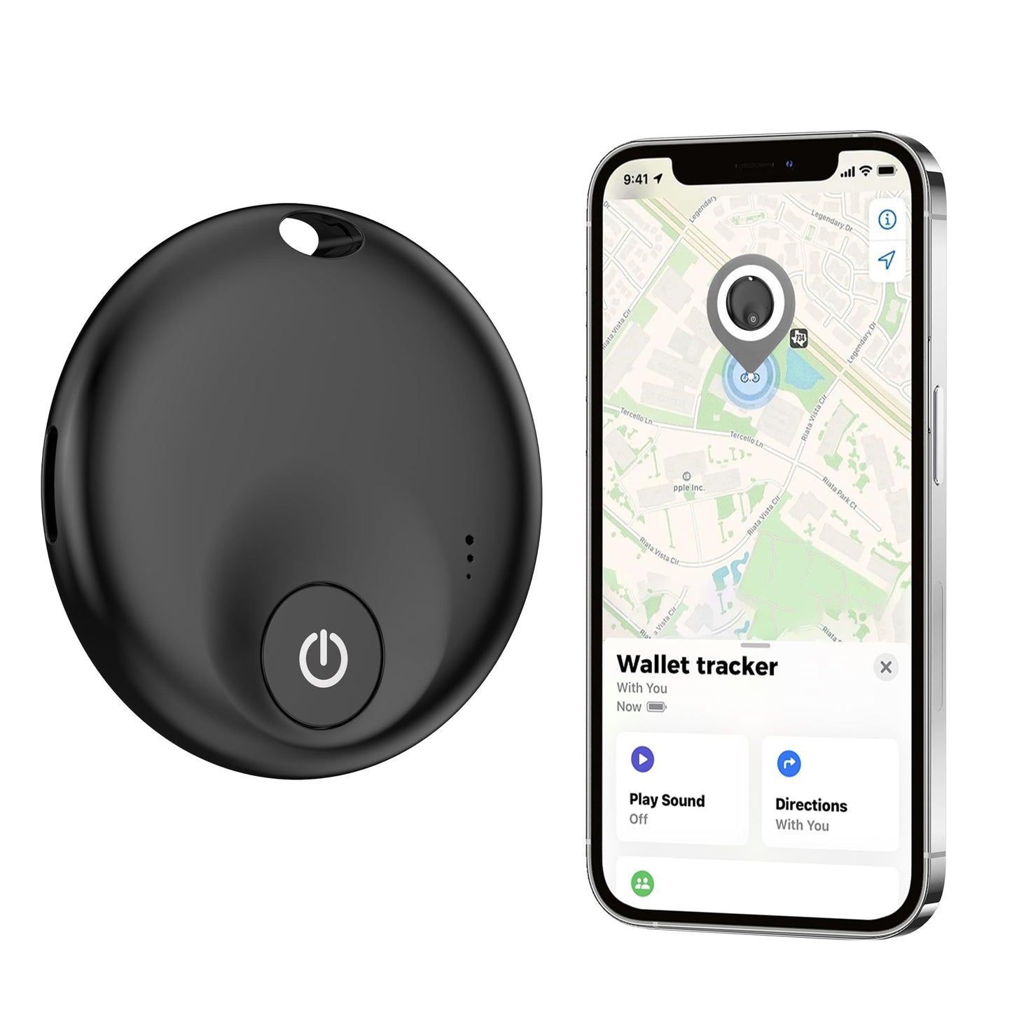 2025 Upgraded MFi Certified Air Tracker Tag for Apple Find My (iOS Only), Bluetooth5.3 Findmy Tracker for Luggage/Keys Finder/Ba