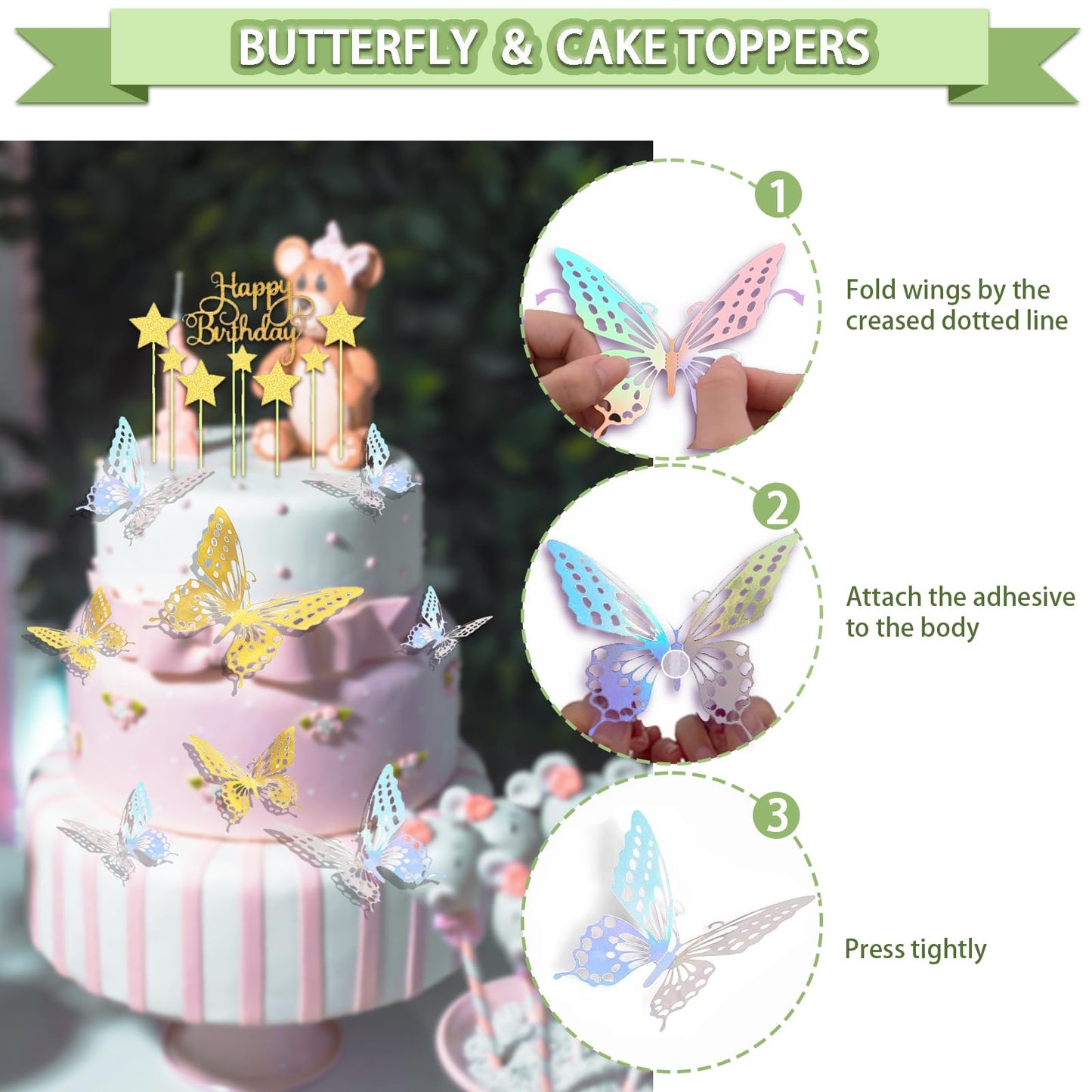 Guudmua 222 Pcs Sage Green Happy Birthday Decorations, Birthday Decorations for Women or Girl Kit- Disposable Dinnerware Set with 25 Guest, Balloons, Sash, Tiara, Banner, Paper Pom Poms