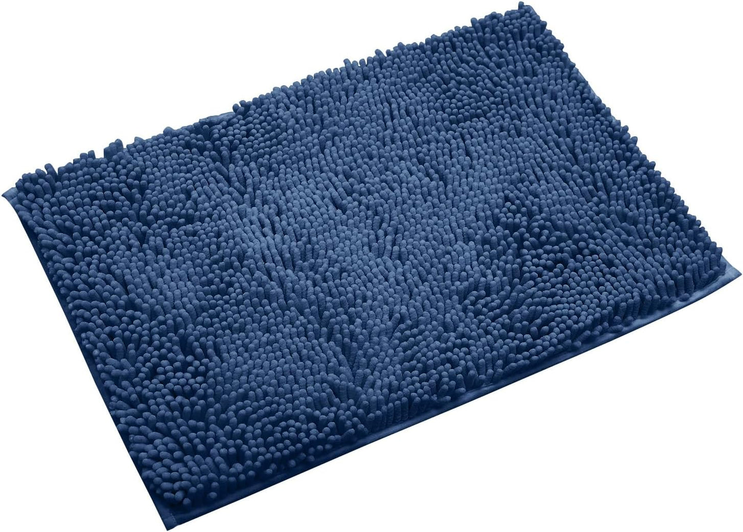 Non-Slip Bath Rug,Extra Soft Microfiber Bedroom Shag Carpet with Anti-Slip Backing,Water/Dust Absorbent Fast Dry Shower Mat,Sound Insulated Stairs Pad,Machine Washable (NavyBlue,12 x 16 Inches)