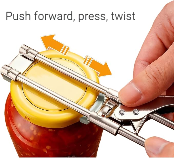 2026 New Adjustable Stainless Steel Jar Opener, Multifunctional Jar Lid Opener for Weak Hands, Stainless Steel Can Opener Jar Lid Gripper Bottle Opener Kitchen Gadgets Accessories(1pc)