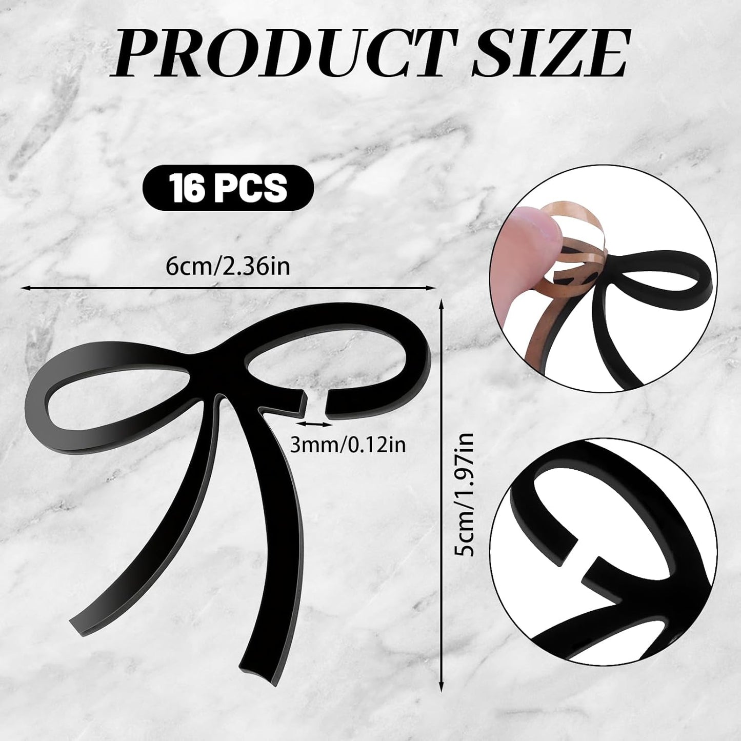 Drink Tags Coquette Bow Drink Markers 16 Pcs Bachelorette Party Favors Wine Glass Charms Bow Cup Acrylic Tags Birthday Party Decorations Black