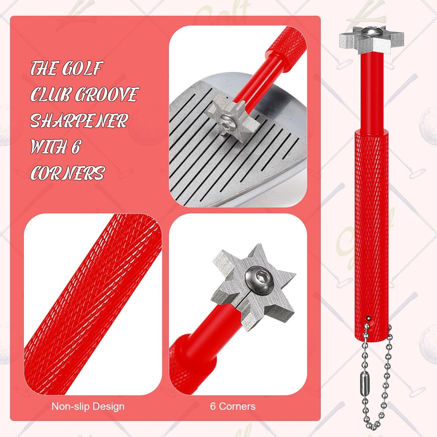 Syhood 21 Pcs Golf Club Cleaning Kit Accessories Golf Brush, Towel, Groove Sharpener, Divot Repair Tool, Ball Alignment Kit Gift for Christmas Portable Tool Kit for Men or Women