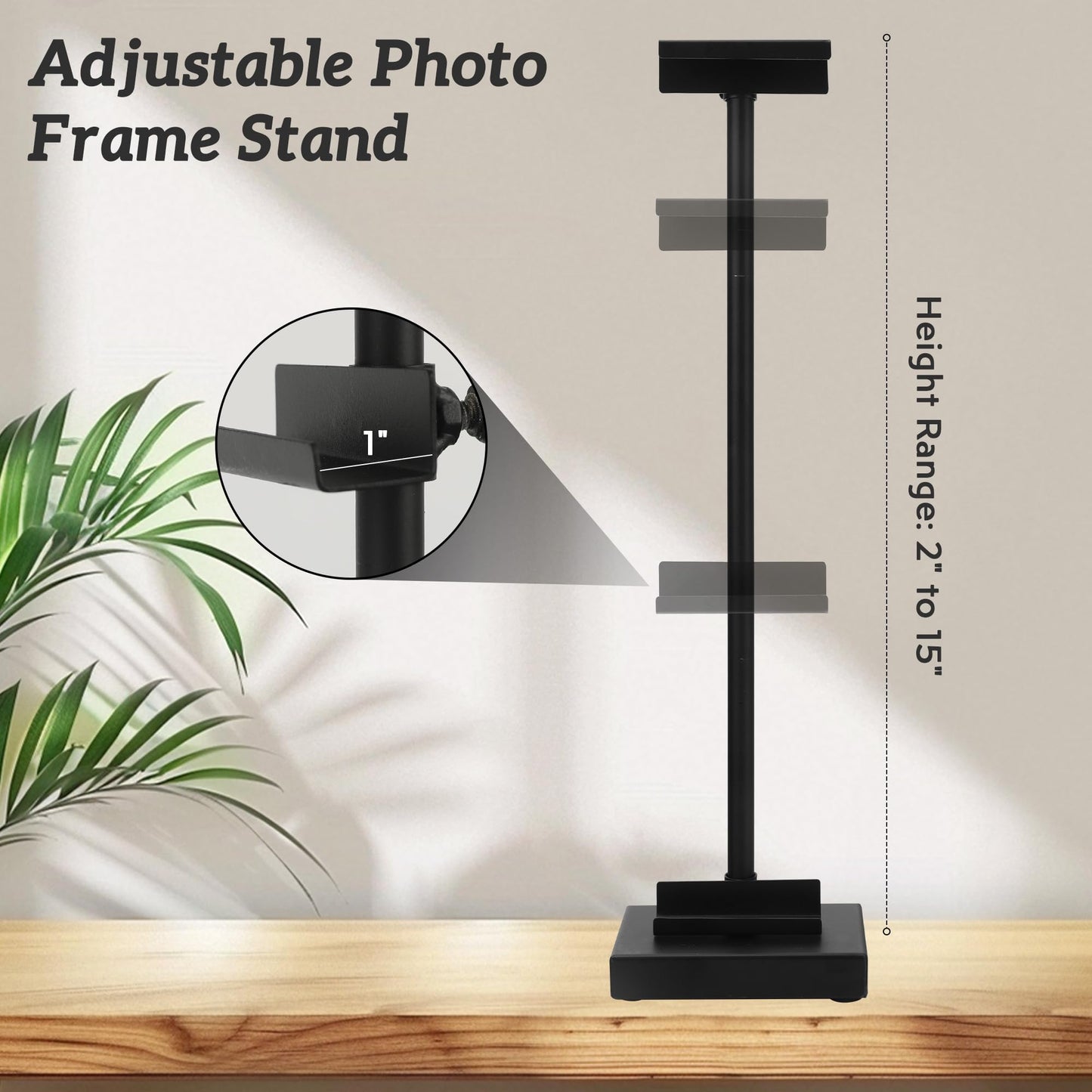 Donghome 18” Black Steel Adjustable Tabletop Easel Stand,Picture Frame Holder Stand for Display,Art Easel Photo Stands for Sign,Plates,Painting,Artwork,Poster,Books