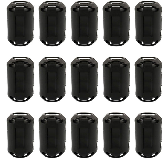 15Pcs 13mm Clip-on Ferrite Ring Core RFI EMI Noise Suppressor Cable Clip for Telephones Tvs Speakers Radio Audio Equipment Noise Suppressor Video Cable Power Cord-New