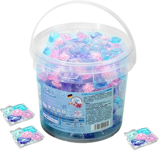 Washing Machine Pods – Laundry Detergent Beads, Deep Cleaning Tablets | Perfect for Apartment Bathroom Home Dorm Room Hotel Jeans Towels Sheets TShirt Blouse Fabric Softening Stain Removal