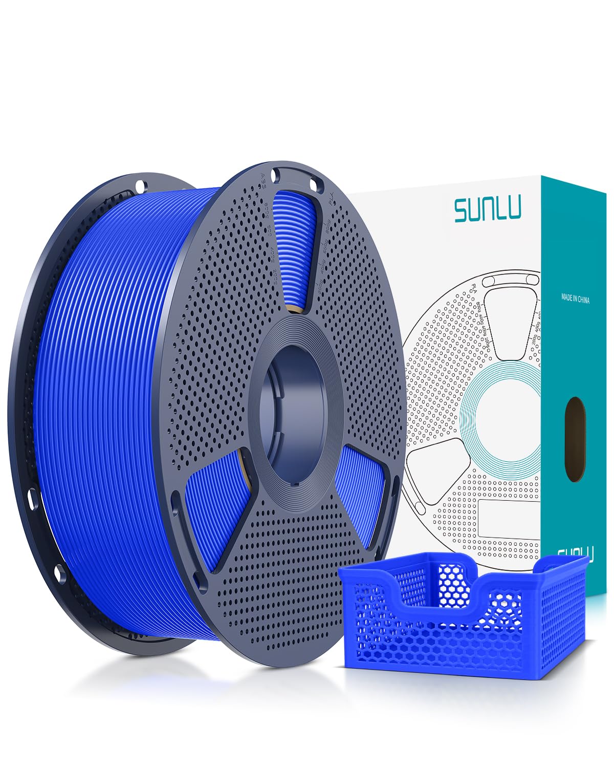SUNLU Upgrade PLA+2.0 3D Printer Filament, High Speed PLA Plus Filament 1.75mm, 30mm/s - 600mm/s Print Range, Tougher and Strong