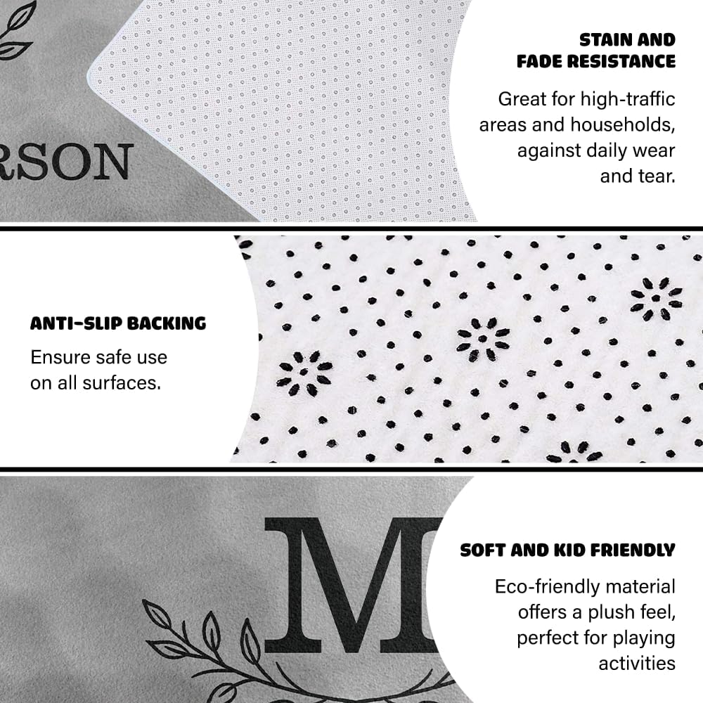 ENCYCOM Personalized Golf Area Rug - Custom Welcome Floor Mat with Family Name, Non Slip Outdoor Entry Rug for Porch, Garage, or Home Decor, Nice Gift for Golf Lover (Golf Rug 02)