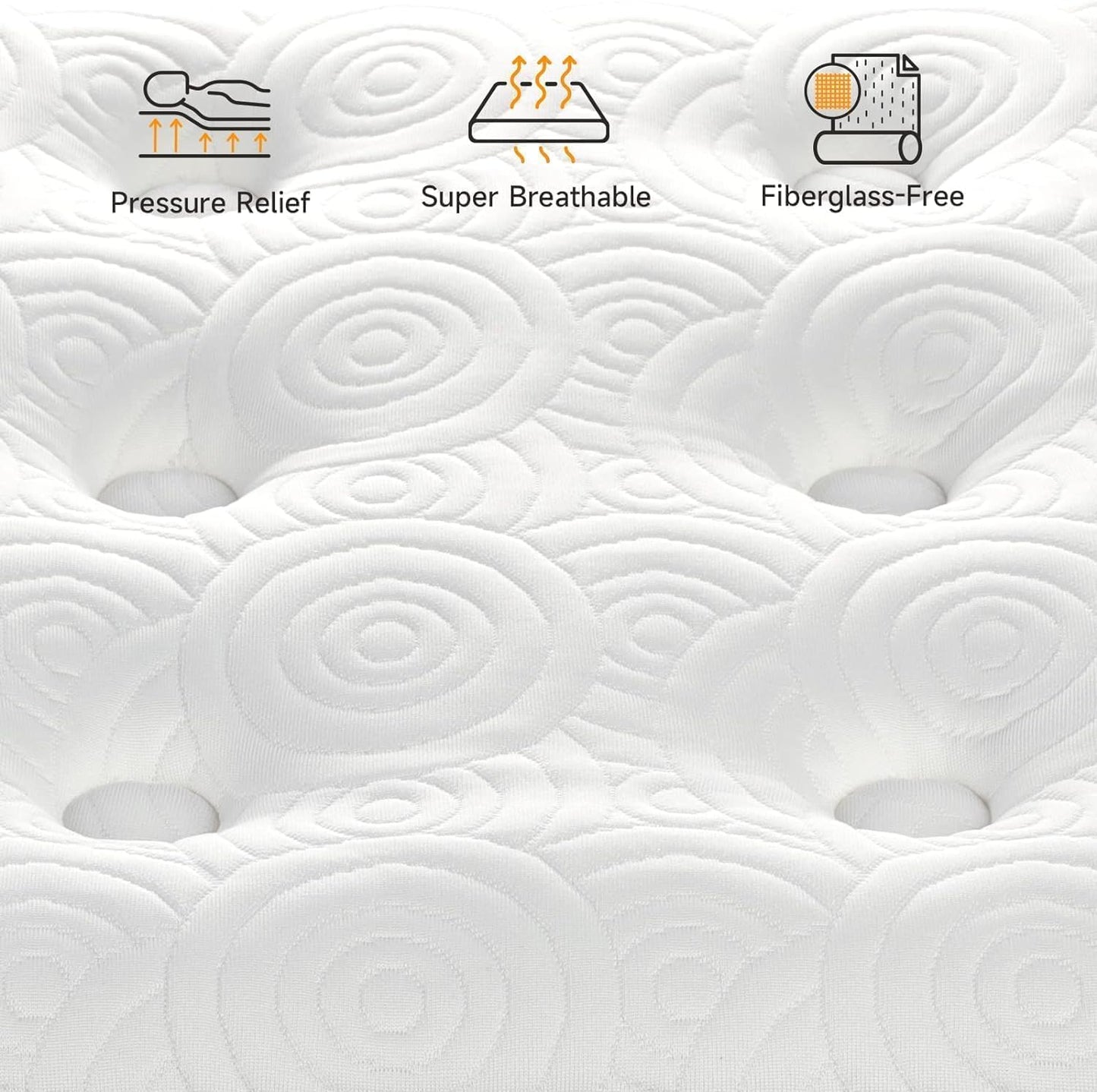 Vesgantti Full Size Mattress, 12 Inch Hybrid Full Mattress in a Box, Pillow Top Double Bed Mattresses, Gel Memory Foam and Pocket Coils Innerspring Mattresses, Pressure Relief, Medium Firm Plush Feel
