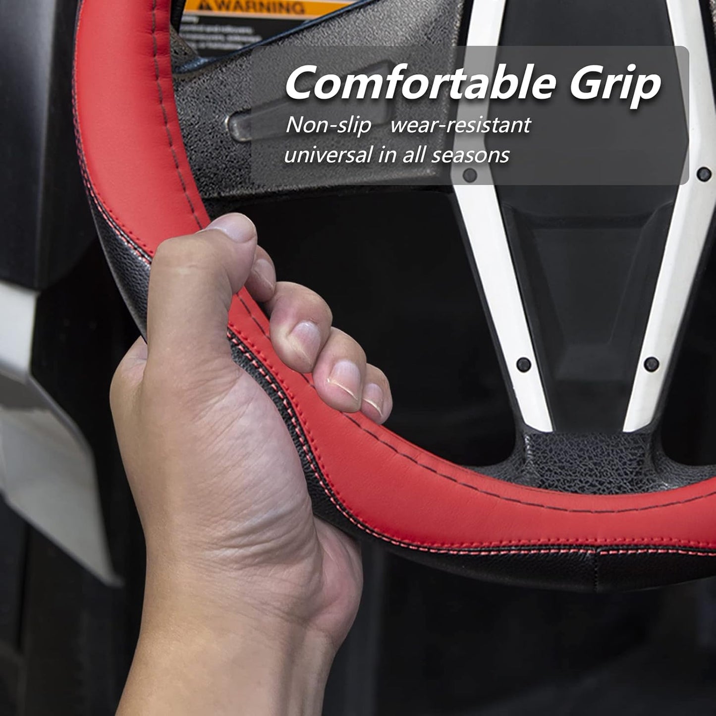 UTV Boat Steering Cover, 13.5"-14" Universal for Club Car DS, Yamaha & More - Non-Slip, Comfortable (Fashion)