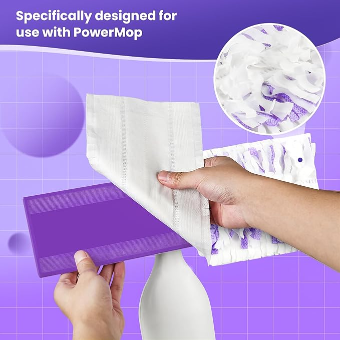 15 Pack Power Mop Pad Refills for Swiffer PowerMop Multi-Surface Mop, Powermop Multi-Surface Mop Pad Replacement Kit